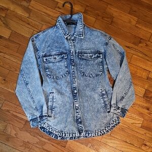 Light Blue Denim Shirt Jacket